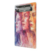 Mini Porte-bloc Visages des femmes - Peinture aquarelle (Angle2)