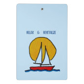 Mini Porte-bloc Voilier au soleil  (Dos)