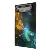 Mini Porte-bloc Vol de libellule verte lumineuse (Angle2)