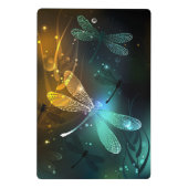 Mini Porte-bloc Vol de libellule verte lumineuse (Dos)
