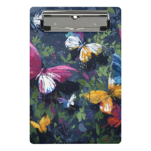 Mini Porte-bloc Vol de papillon abstrait vibrant (1) (Devant)