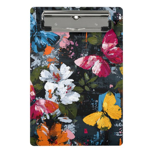 Mini Porte-bloc Vol de papillon abstrait vibrant (2) (Devant)