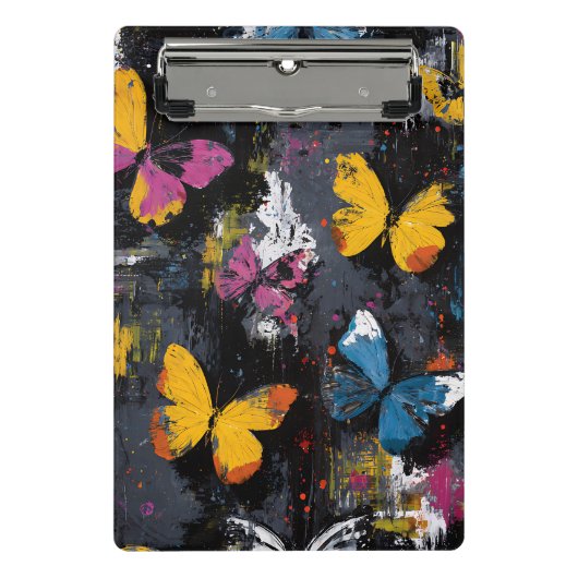 Mini Porte-bloc Vol de Papillon Abstrait Vibrant (8) (Devant)