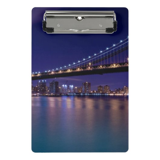 Mini Porte-bloc Vue de pont de Manhattan la nuit (Devant)