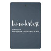 Mini Porte-bloc Wanderlust définition blanc gris bleu couleur (Dos)