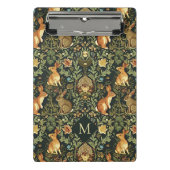 Mini Porte-bloc William Morris Woodland Lapins floraux Noël (Devant)