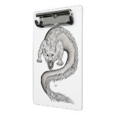 Mini Porte-bloc Wolfdragon design noir et blanc (Angle2)