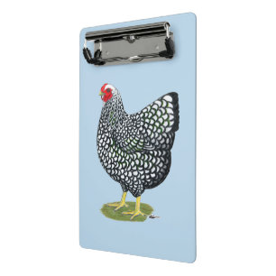Mini Porte-bloc Wyandotte : Hen à lacet argent