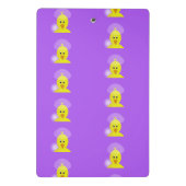 Mini Porte-bloc Yellow cute chick on purple (Dos)