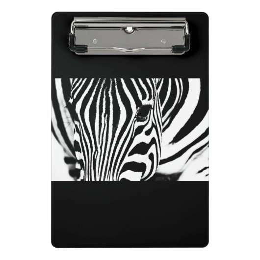 Mini Porte-bloc Zebra portrait noir et blanc (Devant)