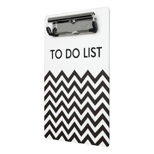Mini Porte-bloc ZIGZAG pattern - black + your background & ideas (Angle2)