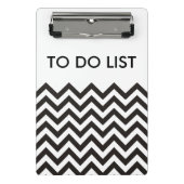 Mini Porte-bloc ZIGZAG pattern - black + your background & ideas (Devant)