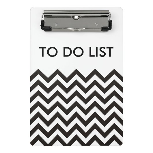 Mini Porte-bloc ZIGZAG pattern - black + your background & ideas (Devant)