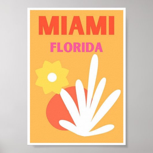 Mini Poster - Miami Florida (Voorkant)
