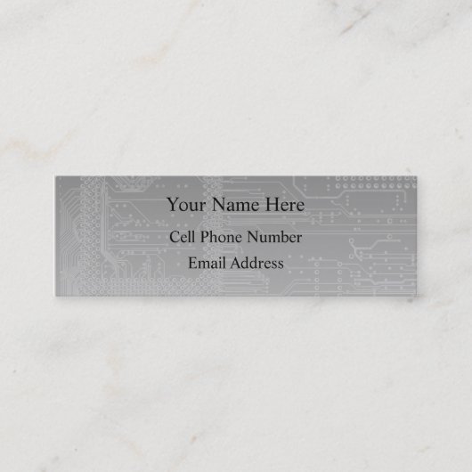 Mini Profil et carte de visite d'entretien de (Devant)