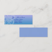 Mini Profil maigre et carte de visite de fleur bleue (Devant / Derrière)