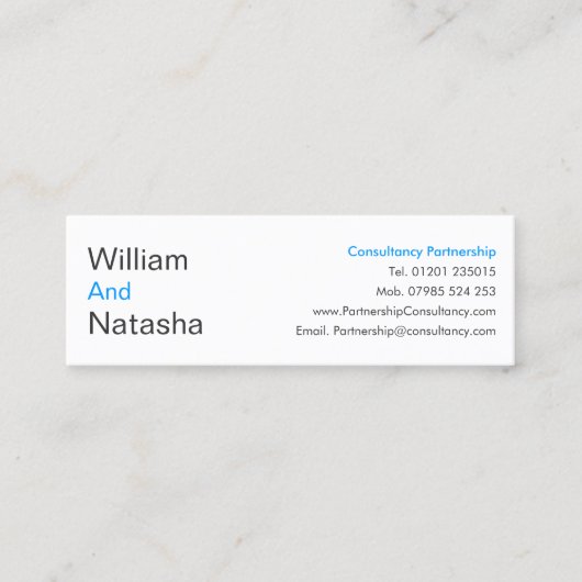 Mini Profile Card - Consultancy partnership Visitekaartje (Voorkant)