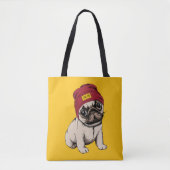 Mini Puppy Hipster Pug Draagtas (Voorkant)