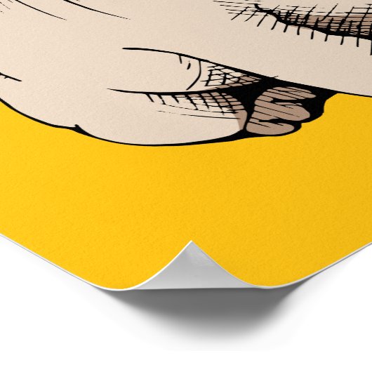 Mini Puppy Hipster Pug Poster (Hoek)