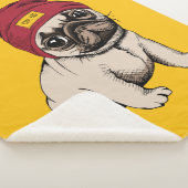 Mini Puppy Hipster Pug Sherpa Deken (3/4)