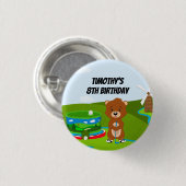 Mini Putt Putt Verjaardag Schattigee Gopher Kinder Ronde Button 3,2 Cm (Voorkant /achterkant)