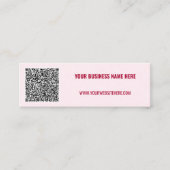 Mini QR Code Scan Info Carte de visite de texte Choisir (Devant)
