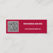 Mini QR Code Scan Info Carte de visite de texte Choisir (Dos)