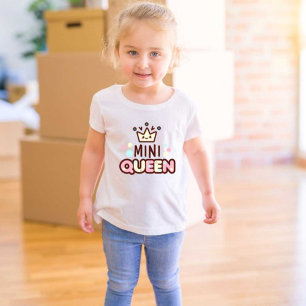 Mini Queen Printed Modern White T-shirt
