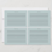 Mini RECEPT KAARTEN | Dusty Blue Waterverf Eucalyp (Achterkant)