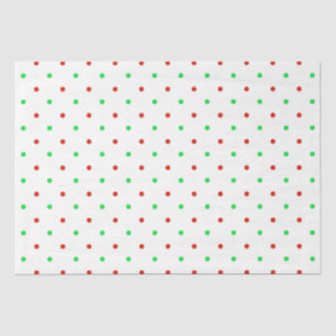 Mini Red en Green Waterverf Polka Dots Tissuepapier