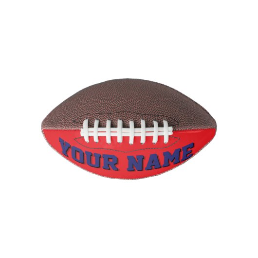 Mini RED EN NAVY BLUE Personalized Football (Voorkant)