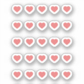 Mini Red Hearts-Stickers ingesteld Sticker (Voorkant)