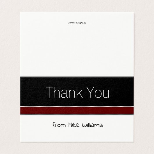 Mini Remerciements professionnels Notes Design élé (Outside Unfolded)