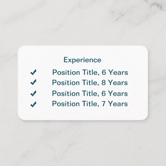 Mini reprise Carte de visite Vert foncé (Dos)