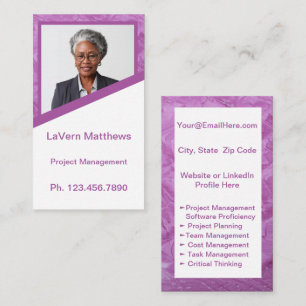 Mini Resume Kaart Networking Kaart Roze Contactkaartje