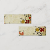 Mini Rétro carte de visite de fleurs (Devant / Derrière)