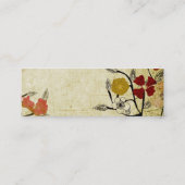 Mini Rétro carte de visite de fleurs (Dos)