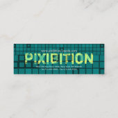 Mini Rétro carte de visite vert-foncé de mosaïque (Dos)