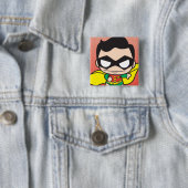 Mini Robin Vierkante Button 5,1 Cm (In situ)