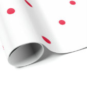 Mini Rode Waterverf Polka Dots Cadeaupapier (Rol Hoek)