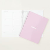 Mini-rose clair nom personnalisé année monogramme (Devant avec enveloppe)