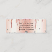 Mini Rose Gold Balloons Carte de visite de planificatio (Dos)