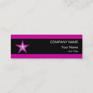 Mini Rose Star carte de visite noir rayé maigre