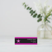 Mini Rose Star carte de visite noir rayé maigre (Debout devant)