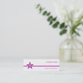 Mini Rose Star ligne blanche carte de visite blanc maig (Debout devant)