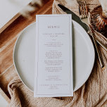 Mini Rose Typographie Or Mariage Dîner Menu<br><div class="desc">Cette carte de menu minimaliste de typographie or rose mariage pour dîner est parfaite pour un mariage simple. Le design romantique moderne présente un or rose classique et une typographie blanche. Personnalisable dans n'importe quelle couleur. Gardez le design simple et élégant, en l'état, ou personnalisez-le en ajoutant vos propres graphiques...</div>