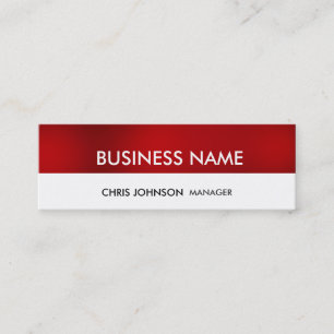 Mini Rouge Blanc rayé Skinny Carte de visite tendance