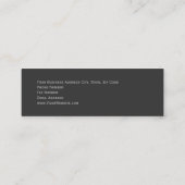 Mini Rouge gris clair moderne mince Carte de visite sim (Dos)