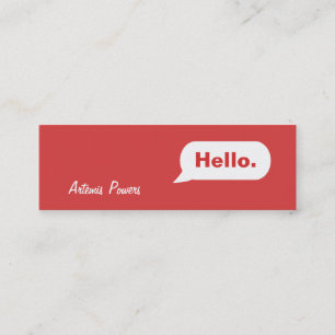 Mini Rouge maigre simple de carte de visite du message