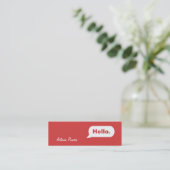 Mini Rouge maigre simple de carte de visite du message (Debout devant)